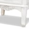 Baxton Studio Gabrielle White-Finished 3-Drawer Wood Nightstand 162-10259 - alternate 4